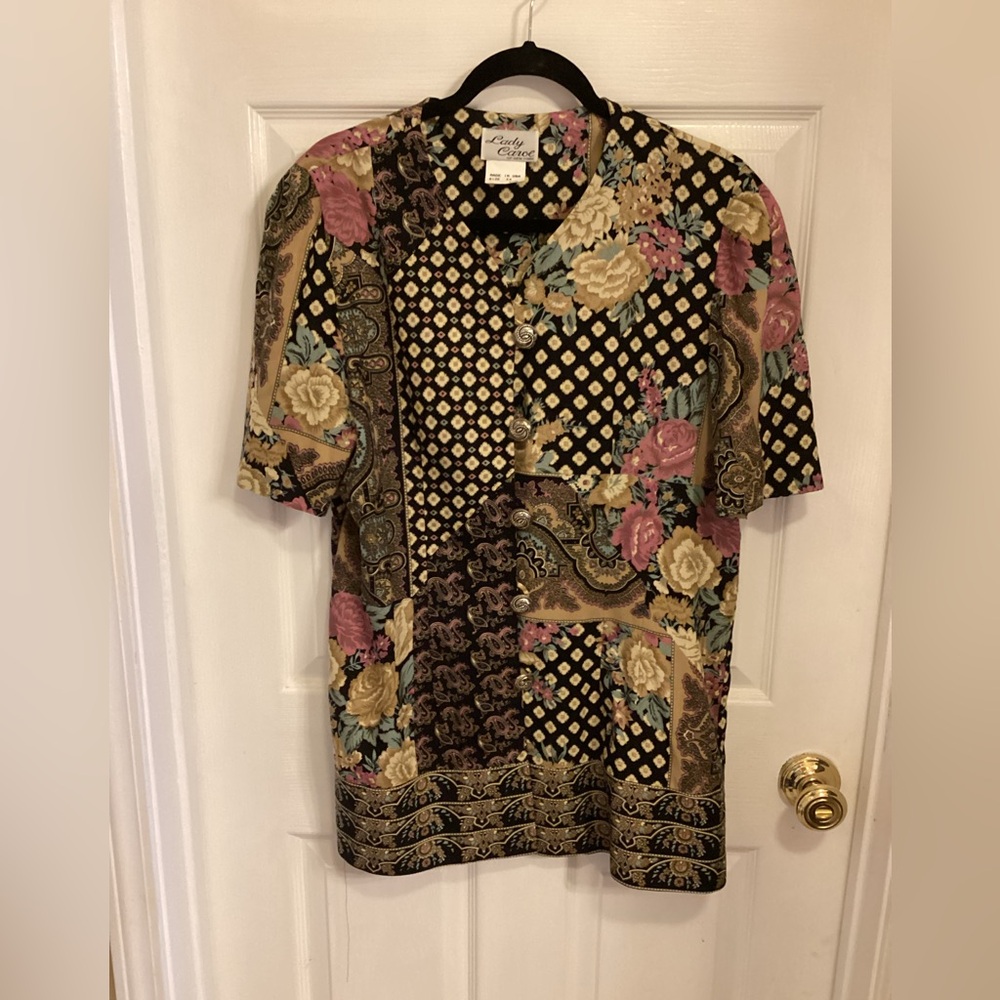 Ladies floral Patchwork Shirt